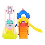 Toyvian Piratenschiff Spielzeug Mit Rutsche, 2 Stück Kinder Spielplatz Puppenhaus Zubehör Pädagogisches Rollenspiel Modell Mini Rutsche Für Familienspaß Und Kreatives Bauen Dekor