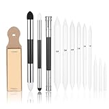 simarro 13 Stück Papierwischer Set, Papierwischer Bleistift Skizzenwischer Blending Stumps und Tortillions Set mit Schleifpapier für Abwischen Korrigieren Kunst Zeichnen Künstler Basteln