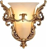 LED Moderne Wandleuchte Vintage d Wandleuchte Harz Glas Wandleuchte Flur Wandbeleuchtung Anbauleuchten Mittelalter Innen Retro Wandlampe für Hotel Nachttisch Wohnzimmer Restaurant