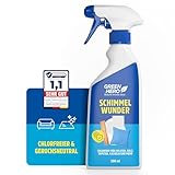 Green Hero Schimmelentferner Chlorfrei 500 ml | Für Polster, Textilien, Holz, Tapeten, Mauerwerk, Kacheln, Gardinen | Anti Schimmel, Sporen & Bakterien Spray zuverlässiges chlorfreies schimmelspray