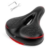 Bequemer Memory-Schaum Fahrradsattel für Damen und Herren – Stoßdämpfend, Atmungsaktiv, Wasserdicht – Ergonomischer Sattel für Citybikes, MTB, E-Bikes und Rennräder-Rosa