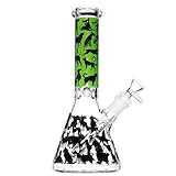 Becherglas-Bong 10' Glas Wasserpfeifen Bong Mini Shisha 5mm Dicke Mini Bong mit Katzen- und Hunde-Design