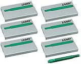 LAMY T10 Tintenpatronen mit großem Tintenvorrat - geeignet für alle Lamy Patronenfüllhaltermodelle - Inhalt 1,25ml je Patrone (grün, 30 Patronen)