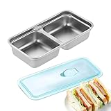 Reisegewürzbehälter für Camping – Brotdose aus Edelstahl mit Deckel für Schule, Mittagessen, Picknick, Reisen, Camping, Arbeitsplatz