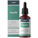 EXVital Hanfsamenöl, 25mg pro Tagesdosis,750 Tropfen, kaltgepresst, 30ml, Premium Anbau, vegan & laborgeprüft