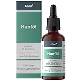 Hanfsamenöl 25mg mit Omega 3-6-9 Fettsäuren,750 Tropfen mit sofort Effekt, kaltgepresst, 30ml, premium Anbau