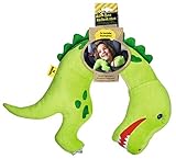 moses. Dino Nackenkissen Tyrannosaurus-Rex │Kuscheltier Nackenhörnchen für Kinder | Ideal für lange Reisen, 1 Stück (1er Pack), Grün