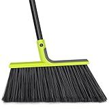 TidyBliss Besen mit Stiel Draußen Innen, 143 cm Gartenbesen Straßenbesen für Terrasse Garten Veranda Terrass, Geschäft Restaurant Garage Haus Lobby Hartholzböden (Grün)