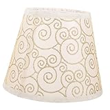 DECOMELODY Stoff Tischlampe Lampenschirm Lampenschirme Lampenschatten Gewebte klein the office Leuchter wand lampe pendelleuchte Lampenversorgung Lampenschirm für Schreibtischlampe Metall