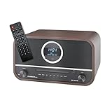 Albrecht DR790CD Digitalradio DAB+, 27790, multifunktional inkl. CD-Player und Bluetooth, Holzgehäuse in Dunkelbraun