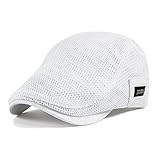 YAMEE Sonnenhut Barett Herren Sommer atmungsaktive Mesh, Schiebermütze Damen,Unisex Beret Schirmmütze Flatcap Sportmütze Gatsby Newsboy Cap, Barette Cap, Größe 56cm-60cm