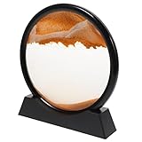 Garneck Sandkunst Sanduhr Mit Beweglicher Flüssigkeitsbewegung Dekorative Tischuhr Für Büro Schlafzimmer Und Wohnzimmer Schwarzer Rahmen