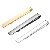 Asienice 3 Stück Schmaler Krawattenklammer schmal Set für Herren Business Hochzeit Tie Clip