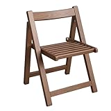 Klappbarer Esszimmerstuhl Sessel Wohnzimmer Ohrensessel, Sessel Modern Design Holz Esszimmerstuhl Vintage, Sessel Esszimmer Kleiner Mahjong Stuhl für Balkon Garten Terrasse ( Color : Dark Brown A )