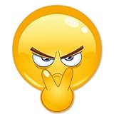 Smile-Aufkleber see you I 9 cm - gelb I Sticker lustig für Laptop Koffer Kühlschrank Tür Motorrad Roller Auto-Aufkleber I wetterfest I kfz007