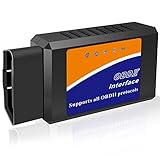 OBD2 Bluetooth Diagnosegerät Auto Scanner Code Leser für Android Windows, OBD2 Bluetooth Adapter OBD Auto Diagnosegerät für Alle OBDII Protokoll Fahrzeug