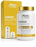 Johanniskraut Komplex - Passionsblume, Baldrian, Hopfen & Lavendel Extrakt Kapseln hochdosiert - Anti Stress - Stimmungsaufheller & Beruhigungsmittel - 120 Kapseln I NaroVital Inner Balance