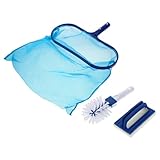 Didiseaon Swimming Pool Reinigungsset mit Feinmaschigem Laubkescher Vielseitiger Poolbürste und Teleskopstange Leicht Langlebig für Schwimmbecken und Gartenpools Geeignet