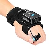 Eyoyo Wearable Glove QR Code Scanner, 1D 2D Finger Ring Bluetooth Barcode Scanner, Links & Rechts Hand Tragbar, Tragbare Drahtlose Buch Inventar Barcode Leser Kompatibel Mit iPhone iPad Android Tablet