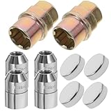 Cabilock 4 Stück Diebstahlsichere Schrauben Radmuttern austauschen Radmuttern für die Automobilindustrie Radmuttern aus Stahl Radmuttern für Reifen legierter Stahl Silver