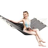 AMANKA Bis 100kg: Outdoor Stabhängematte 1 Person - 190x80cm Hängematte Outdoor Hängeliege ohne Gestell - Hängematte mit Stange - Garten Hängematte für Balkon Schaukelliege Indoor Liege zum Aufhängen