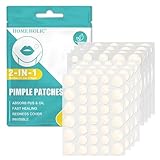 264 Stück Pimple Patch Hydrokolloid Pickel Patch Anti pimple patches Unsichtbare Natürliche pimple patches- 2-In-1 Acne Patches Mit Teebaumöl Und Salicylsäure für Tag und Nacht