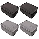 4 Stück Schuhbeutel für Reisen, faltbare Schuhtasche, wasserdicht, staubdicht, Schuhaufbewahrungstaschen, multifunktionale Schuhtasche mit Reißverschluss für Männer oder Frauen für den täglichen