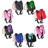 PFIFF 103106 Sattelset für Shettys oder Holzpferde, Komplettset, Kindersattel, Rose