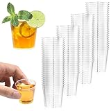 Magrimaxio 100 Stück schnapsgläser plastik, 3cl/30ml shotgläser, Shot Becher aus PS Material, schnapsbecher, pinnchen Gläser, wiederverwendbar plastikbecher, shotbecher, für Verkostung, Partys