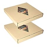 raumbox BBQ Salzsteine aus Himalayasalz | 2er Pack | je 20 x 20 x 2,5 cm | mehrfach verwendbar | im Geschenkkarton