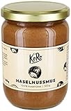 KoRo - Haselnussmus 500 g - Ohne Zusätze oder Konservierungsstoffe - Aus 100% Haselnüssen - Perfekt für Smoothies Bowls, Salatdressings und Brotaufstriche - Großes Glas zum Vorteilspreis