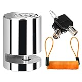 Bremsscheibenschloß mit Erinnerungskabel für Diebstahlschutz dehnbar bis 150cm, Orange (Mehrweg)