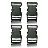 BOB-KRAFT - 4 x 25mm Steckschnalle, Steckverschluss, Kunststoff Klickverschluss, Klippverschluss, Steckschnalle für Beckengurt, Ersatzschnalle für Rucksack, 4 Stück, MADE IN EU