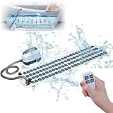 Home Surfing Massage-Badematte, Bade-Spa-Massagematte Mit 9-Gang-Einstellung, rutschfeste Badematte Mit Aufblasbarem Kissen Und Fernbedienung, Badeblasenmaschine, for Lösen Verspannter Muskeln