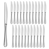 Gifcomda Tafelmesser, Edelstahl Buttermesser 24 Stück (22.7cm,8.94 inch), Frühstücksmesser/Buttermesser/Messer Set für Zuhause Restaurant Partei, Spülmaschinenfest
