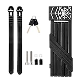 ECVGHD Fahrräder Faltschloss mit Schlüsselfaltkette Schwerlast Metall Faltschloss