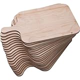 DIE SCHREINER - CHRISTOPH SIEGEL, Flammkuchenbrett Größe L 20er Set - langlebiges Servierbrett aus hartem Birken Holz, das im Vergleich zur Pappel ca. 2 mal härter ist