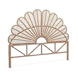 Kopfteil aus Rattan Natur passend für Betten mit einer Breite von 140 cm, B 140 x T 6 x H 115 cm