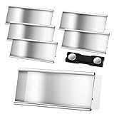 5 Stück Namensschilder für Kleidung Magnet,Aluminium Namensschilder mit Starkem Doppelmagnet,Professionell Magnet Namensschild mit Papierschlitz,ca. 72x 35 mm(2.8x 1.4Zoll)(Silber)