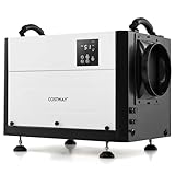COSTWAY Luftentfeuchter mit 3 Modi & 24H Timer, Bautrockner hängend & freistehend 2in1, Industrie Trocknungsgerät mit Ablaufschlauch & automatischer Abtauung für Keller, Lager (Weiß,20-58 L/Tag)