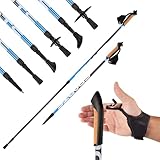 MSPORTS Nordic Walking Stöcke Premium - hochwertige Qualität - Superleicht - auswählbar mit Tragetasche - Walking Sticks (Anthrazit)