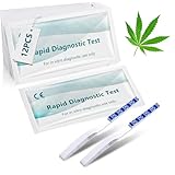 12 x Drogenschnelltest Dip-Karten für Cannabis,Drug test Marihuana,Drogenschnelltest Urin Teststreifen,selbsttest