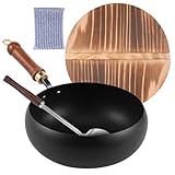 Antihaftbeschichtete Töpfe – Kochtopf aus Gusseisen, Bratpfanne mit Spatel für elektrische Induktion, Haus, Restaurant, Camping, Nudeln, Suppe, Fleisch,