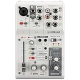 Yamaha AG03MK2 3-Kanal-Live-Streaming Mischpult mit USB-Audio-Interface – Für Windows, Mac, iOS und Android – In Weiß