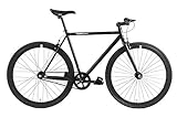 FabricBike Original - Single Speed Fixie Bike, 28 Zoll, Fixed Gear, Singlespeed Fahrrad Retro, Fixie-Räder, Hi-Ten Stahlrahmen, 10,45 kg (Größe M). (Fully Matte Black, M-53cm)