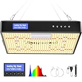 Angseen LED Grow Lampe 100W mit 0-23h Timer, 512 LEDs- Pflanzenlampe LED Vollspektrum, Saat/Wachstums/Blüte modus, Dimmable, Hohe PPFD Anzuchtlampe für Zimmerpflanzen und Growzelt 80x80cm