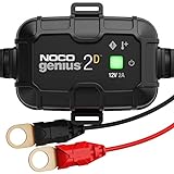 NOCO GENIUS2DEU, 2A Autobatterie Ladegerät, 12V Bordladegerät mit Direktmontage, Erhaltungsladegerät, Batterieerhaltungsgerät und Desulfator für AGM, Gel, Start und Stopp und EFB Batterien