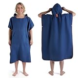 Badeponcho Damen& Herren,Poncho Handtuch,Mikrofaser-Surf Poncho, Badeponcho Handtuch, aus Mikrofaser auch als Umkleidehilfe Strand (Medium)