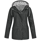 PU Windbreaker Damen Mantel Fleece gefütterter Regenmantel Regenjacke damen Regenjacke Damen Sportlicher Fit Slim wasserabweisend Damen Flauschigem Hundejacke Plussize