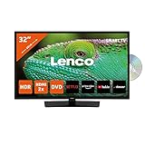 Lenco DVL-3273BK - 32-Zoll Smart TV Full HD - Fernseher mit integrierter DVD-Player - Netflix, YouTube & WLAN - HDMI - Ethernet - Bluetooth - schwarz